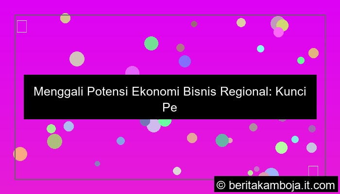 ekonomi bisnis regional