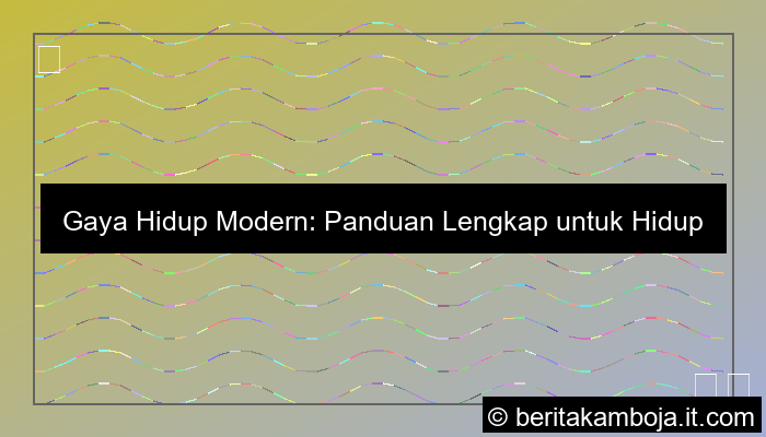 gaya hidup modern