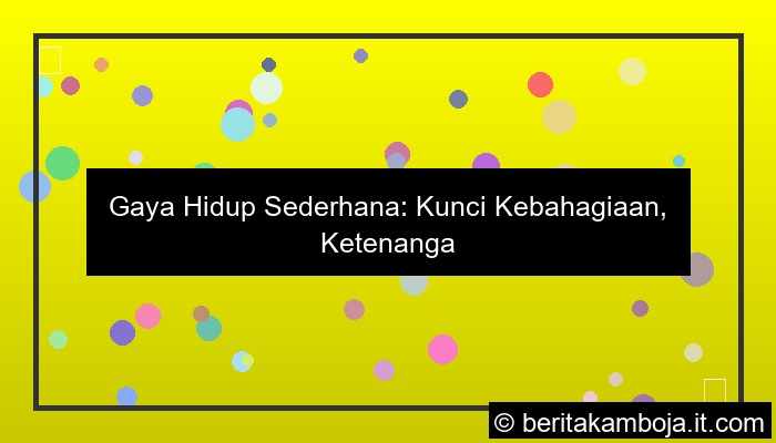 grafik gaya hidup sederhana