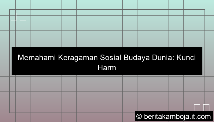 sosial budaya dunia