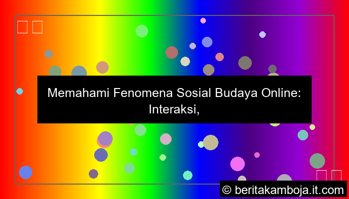 sosial budaya online
